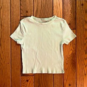 Forever 21 Mint Green Ribbed Baby T Size S